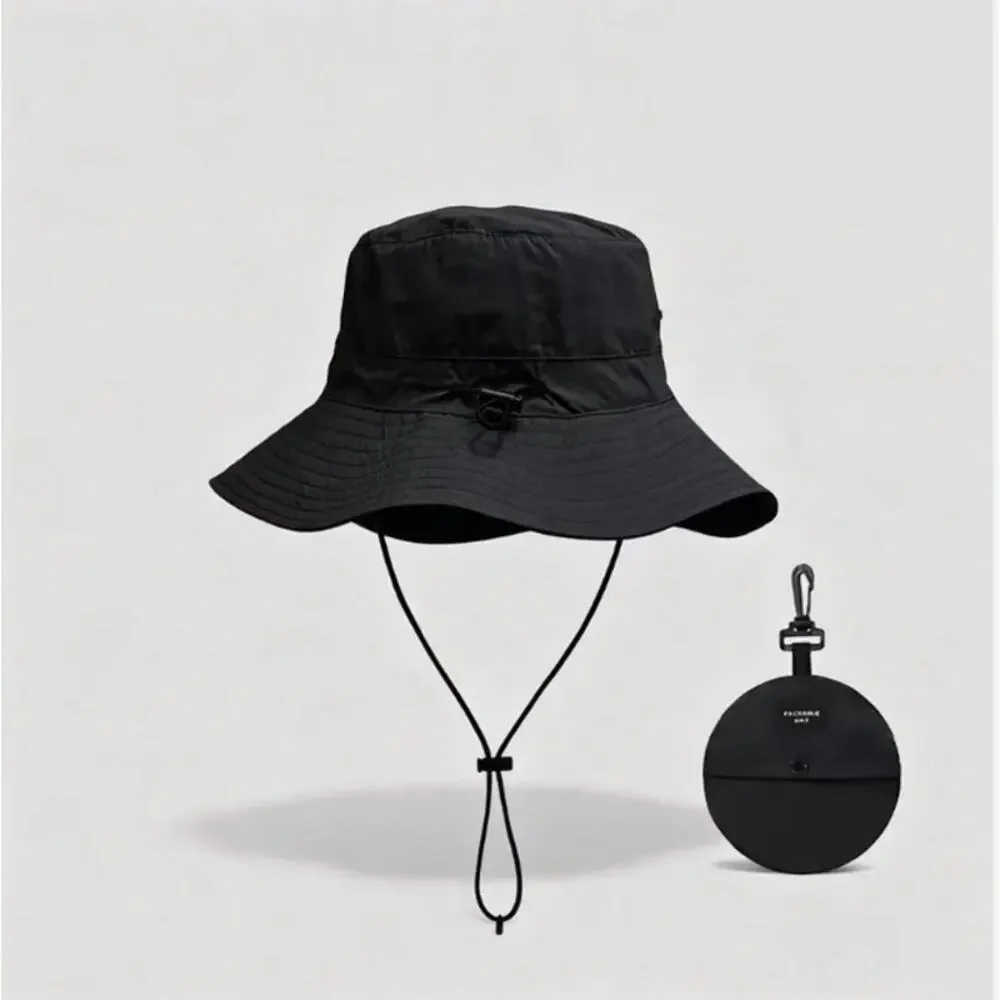 Portable Foldable Backpack Sun Hat Set Outdoor Hiking Travel Combo
